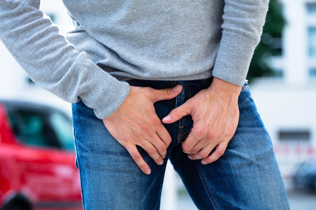 患有结石性前列腺炎的男性腹股沟疼痛